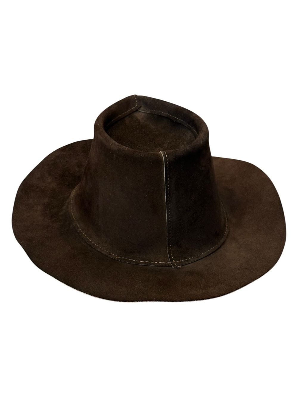 Vintage Skully’s By Henschel St. Louis Suede Leather Western Hat Brown XL USA